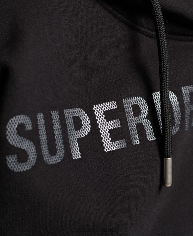 il Superdry נשים קפוצ'ון קפוצ'ון עצמאי של רדיד לוגו שָׁחוֹר 4LX2Z5780 הַלבָּשָׁה