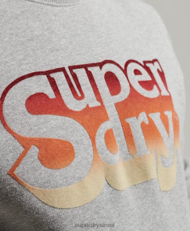 il Superdry גברים צוות צללים וינטג' אפור בהיר 4LX2Z578 הַלבָּשָׁה