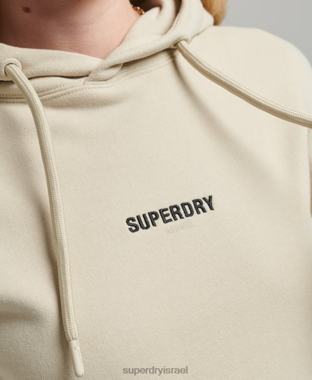 il Superdry נשים קפוצ'ון מיקרו לוגו בז' 4LX2Z5884 הַלבָּשָׁה