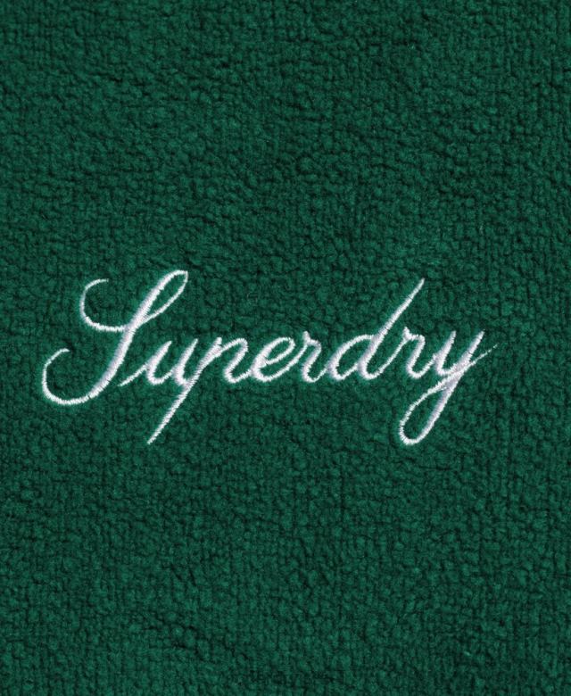 il Superdry נשים קפוצ'ון אוברסייז גרפי פליסה ירוק 4LX2Z5919 הַלבָּשָׁה