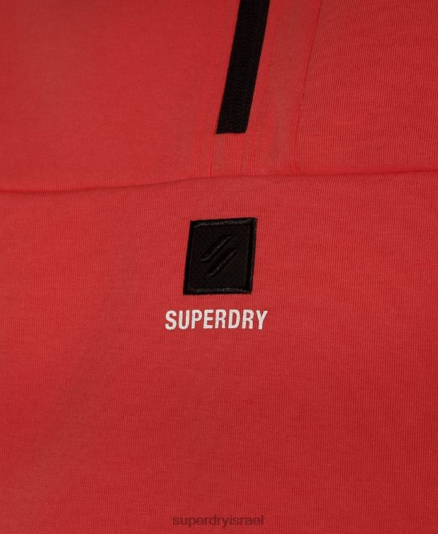 il Superdry נשים סווטשירט עטלף טכנולוגי חצי רוכסן אלמוג 4LX2Z5965 הַלבָּשָׁה