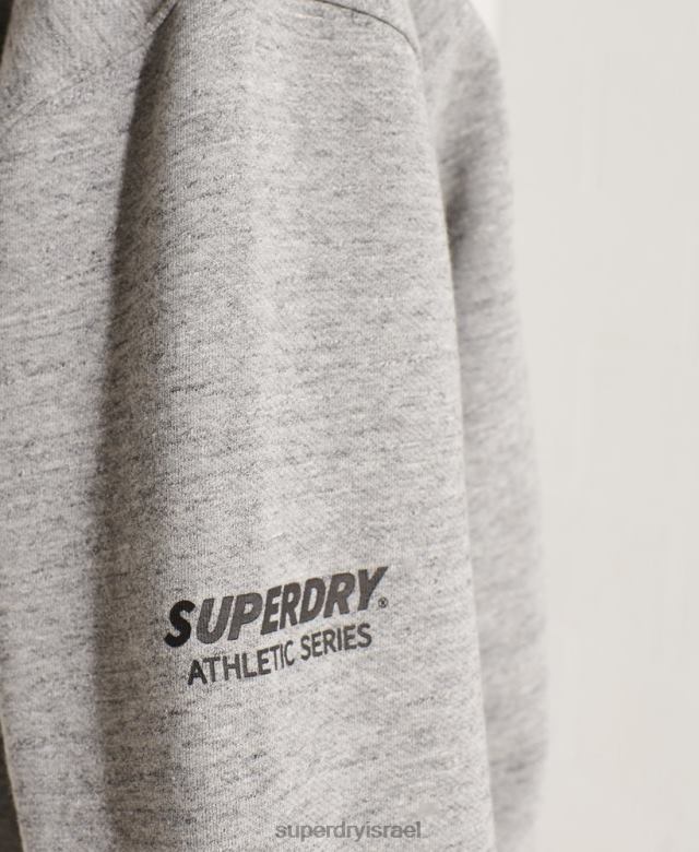 il Superdry נשים סווטשירט צוות אוברסייז מחולק אפור בהיר 4LX2Z5966 הַלבָּשָׁה