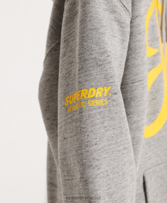 il Superdry נשים קפוצ'ון אוברסייז סטרייק-אאוט אפור בהיר 4LX2Z5976 הַלבָּשָׁה