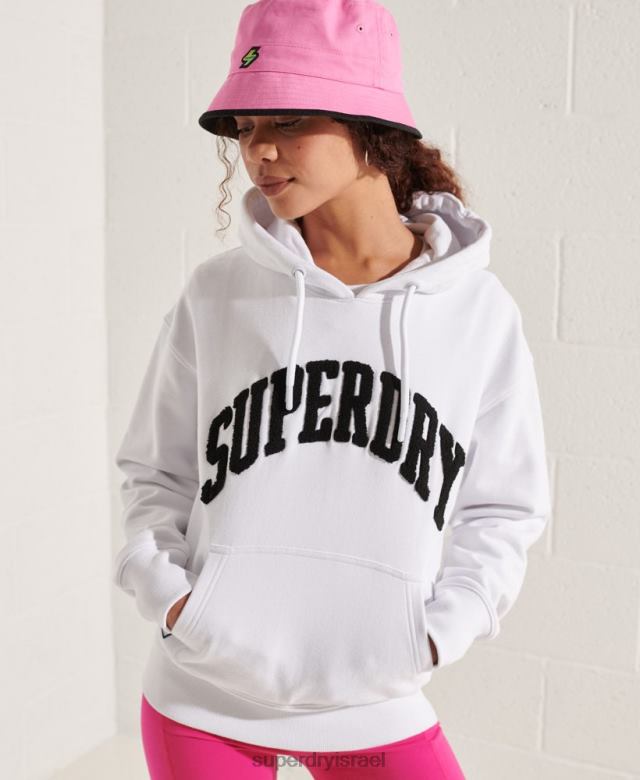 il Superdry נשים קפוצ'ון מונו של האוניברסיטה לבן 4LX2Z5979 הַלבָּשָׁה