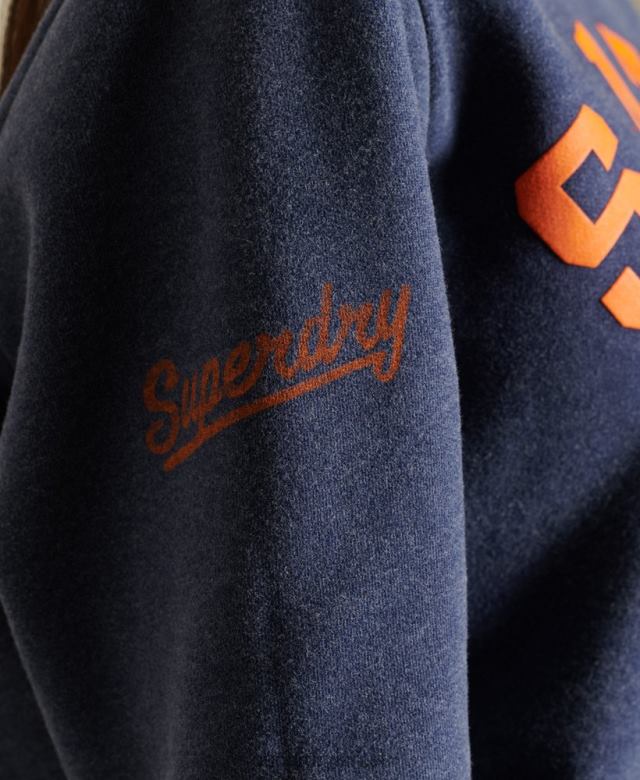 il Superdry נשים סווטשירט של צוות מסלול ושטח גדול מדי כְּחוֹל 4LX2Z6054 הַלבָּשָׁה