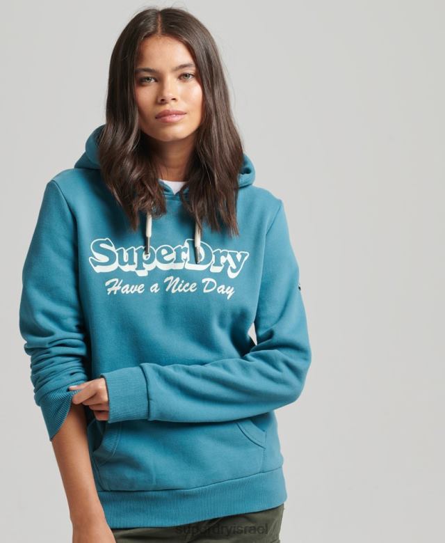 il Superdry נשים קפוצ'ון נסיעות ירוק 4LX2Z6081 הַלבָּשָׁה