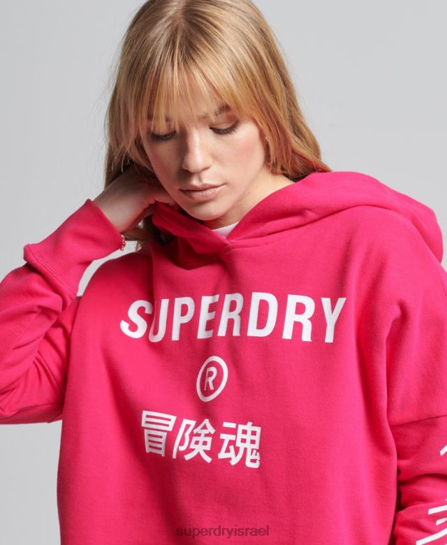 il Superdry נשים קפוצ'ון קופסת קפוצ'ון קוד ליבה ספורט וָרוֹד 4LX2Z6098 הַלבָּשָׁה