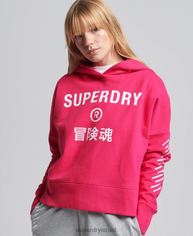 il Superdry נשים קפוצ'ון קופסת קפוצ'ון קוד ליבה ספורט וָרוֹד 4LX2Z6098 הַלבָּשָׁה