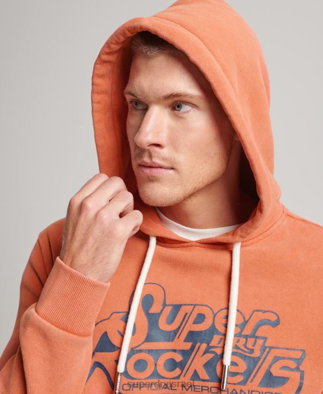 il Superdry גברים קפוצ'ון וינטג' של מעצבים ויצרנים תפוז 4LX2Z610 הַלבָּשָׁה