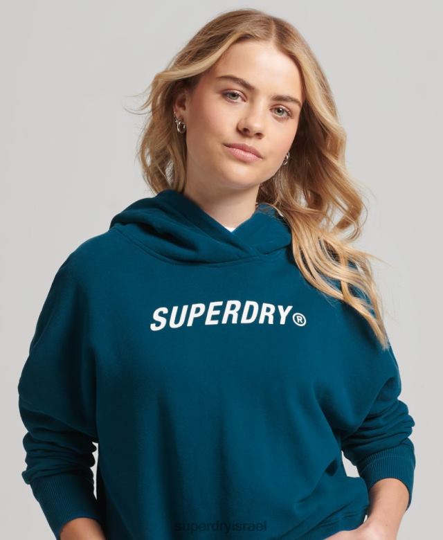 il Superdry נשים קפוצ'ון קופסת קפוצ'ון קוד ליבה ספורט כְּחוֹל 4LX2Z6129 הַלבָּשָׁה