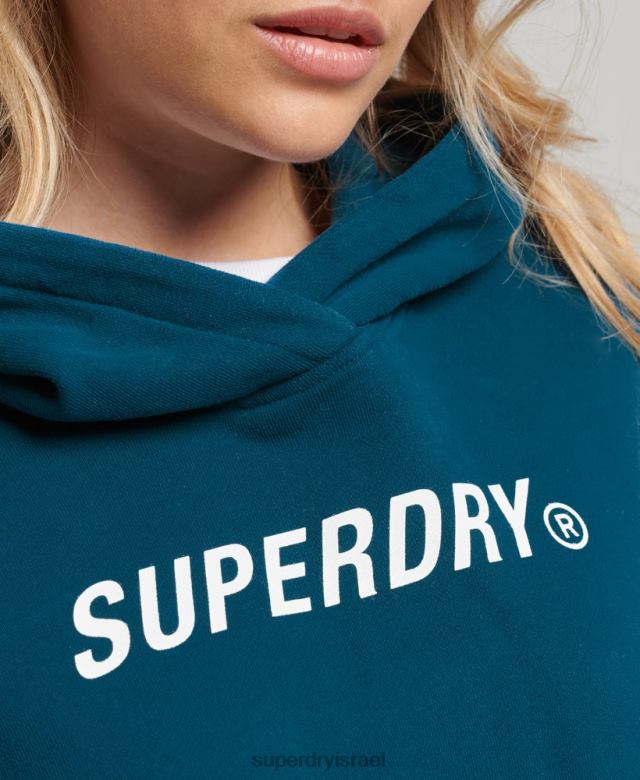 il Superdry נשים קפוצ'ון קופסת קפוצ'ון קוד ליבה ספורט כְּחוֹל 4LX2Z6129 הַלבָּשָׁה