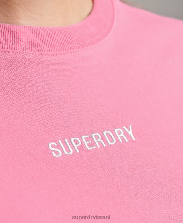 il Superdry נשים חולצת טריקו רקומה עם לוגו מיקרו וָרוֹד 4LX2Z6227 הַלבָּשָׁה