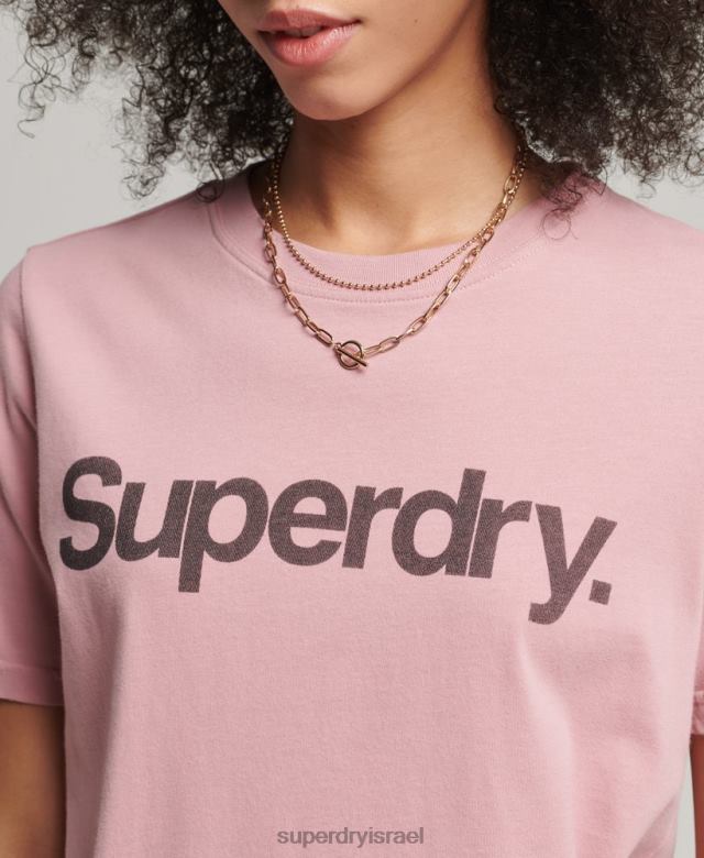 il Superdry נשים חולצת טריקו לוגו ליבה וָרוֹד 4LX2Z6242 הַלבָּשָׁה