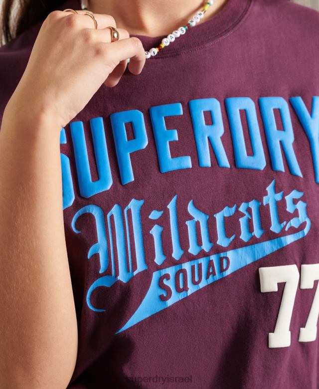 il Superdry נשים חולצת טריקו של קולג'י קאלי סטייט סָגוֹל 4LX2Z6285 הַלבָּשָׁה