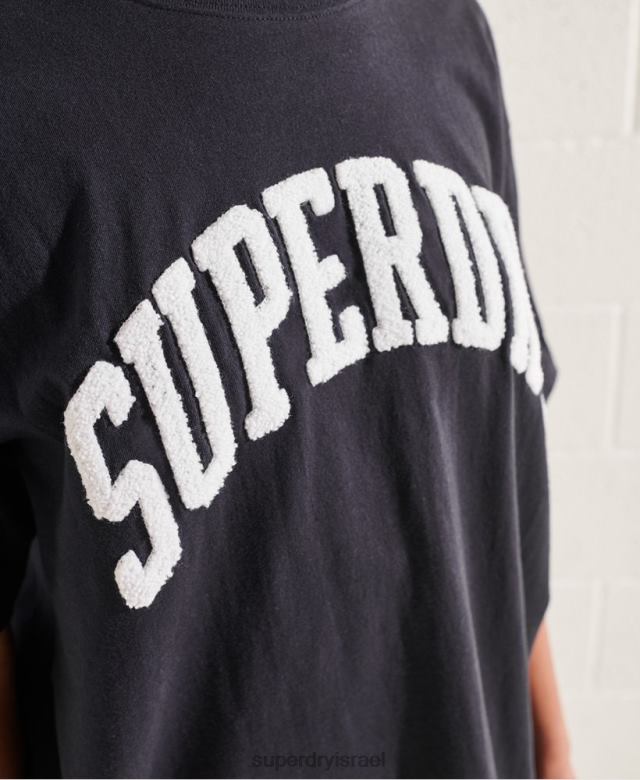 il Superdry נשים חולצת טריקו מונו עם קשת של אוניברסיטה חיל הים 4LX2Z6299 הַלבָּשָׁה