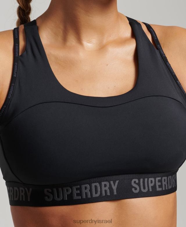 il Superdry נשים חזיית ריצה שָׁחוֹר 4LX2Z6323 הַלבָּשָׁה