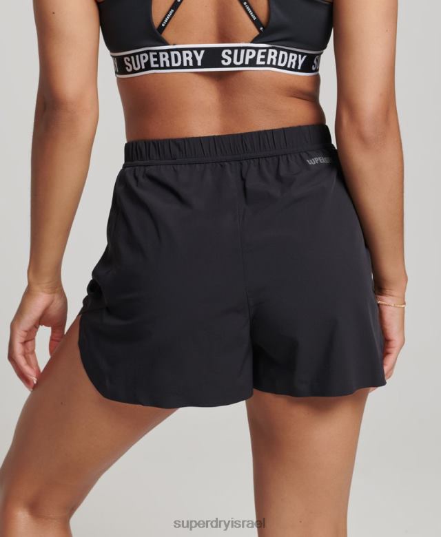 il Superdry נשים מכנסי מעטפת ריצה שָׁחוֹר 4LX2Z6329 הַלבָּשָׁה