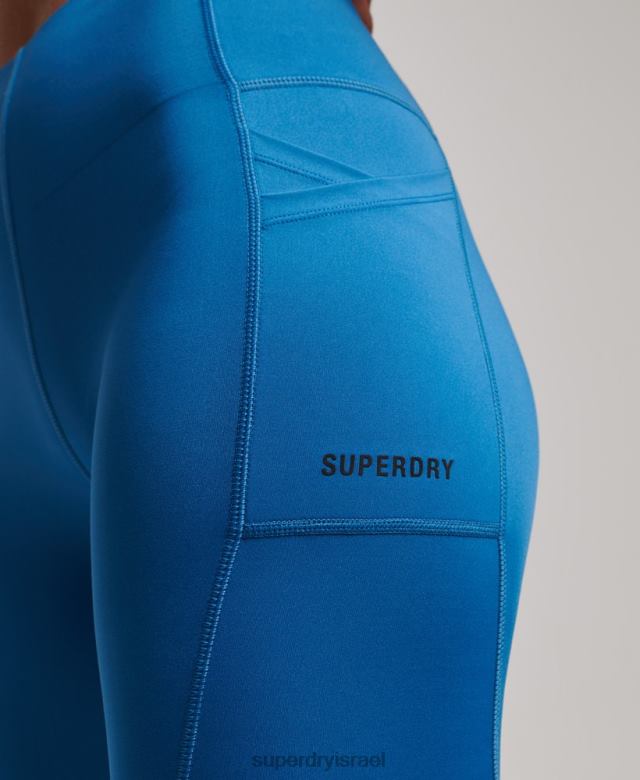 il Superdry נשים לרוץ חותלות צמודות כְּחוֹל 4LX2Z6331 הַלבָּשָׁה