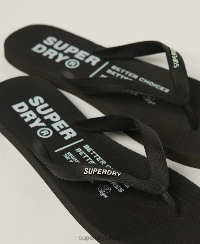 il Superdry גברים כפכפי אולפנים שָׁחוֹר 4LX2Z63 נעליים