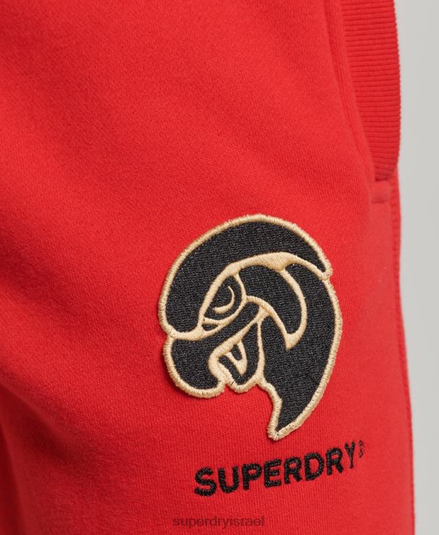 il Superdry גברים ספורט וינטג'י קולג'י אָדוֹם 4LX2Z6469 הַלבָּשָׁה