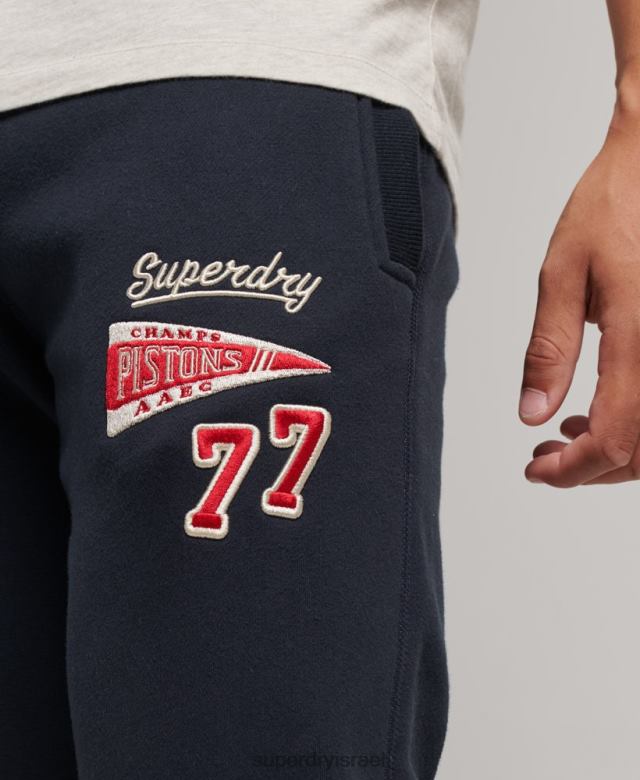 il Superdry גברים לוגו קולג' נעלי ריצה קלות בגזרת חפתים חיל הים 4LX2Z6496 הַלבָּשָׁה