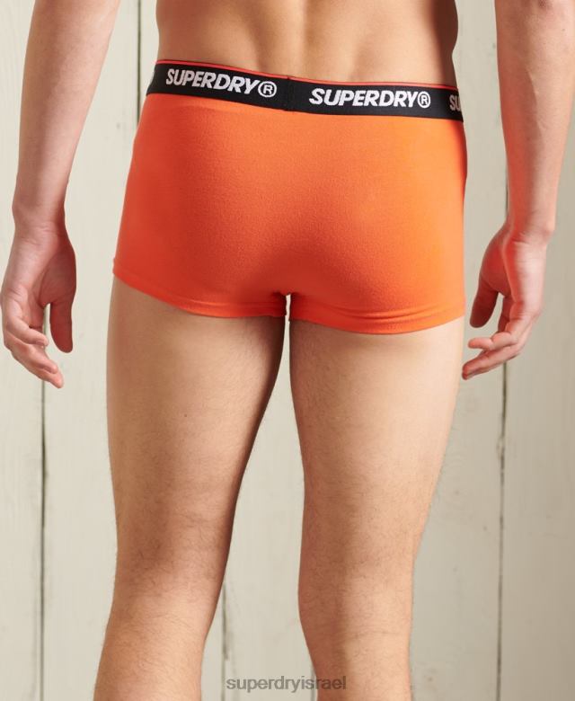 il Superdry גברים מארז משולש לתא מטען קלאסי מכותנה אורגנית תפוז 4LX2Z6498 הַלבָּשָׁה