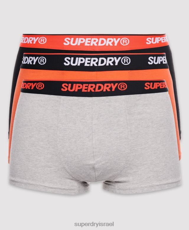 il Superdry גברים מארז משולש לתא מטען קלאסי מכותנה אורגנית תפוז 4LX2Z6498 הַלבָּשָׁה