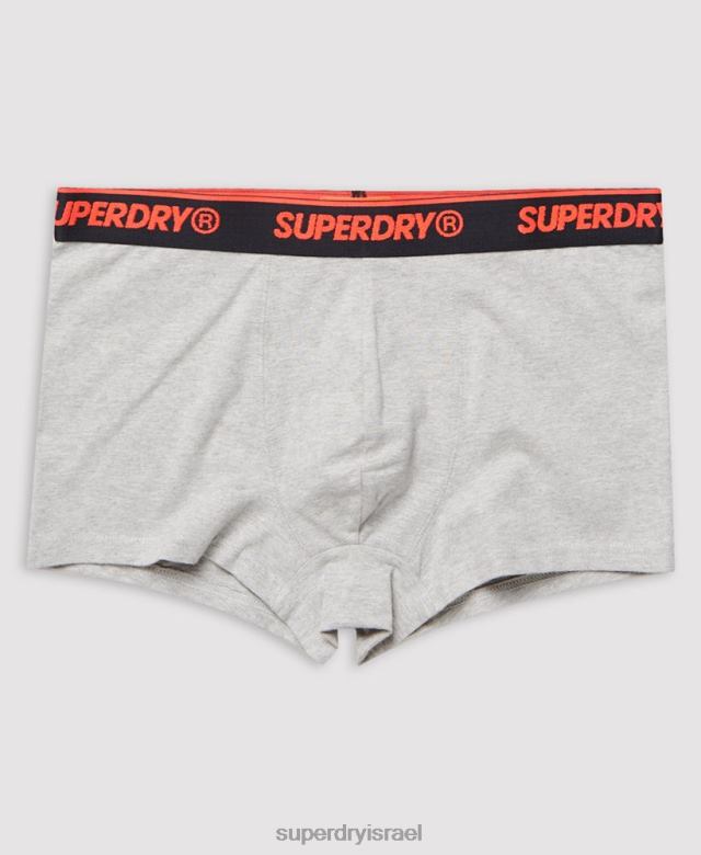 il Superdry גברים מארז משולש לתא מטען קלאסי מכותנה אורגנית תפוז 4LX2Z6498 הַלבָּשָׁה