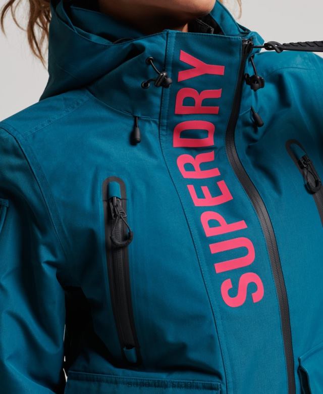 il Superdry נשים מעיל הצלה אולטימטיבי טורקיז 4LX2Z6549 הַלבָּשָׁה