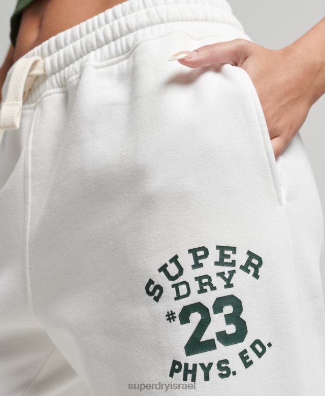 il Superdry נשים ספורט וינטג'י קולג'י קרם 4LX2Z6633 הַלבָּשָׁה