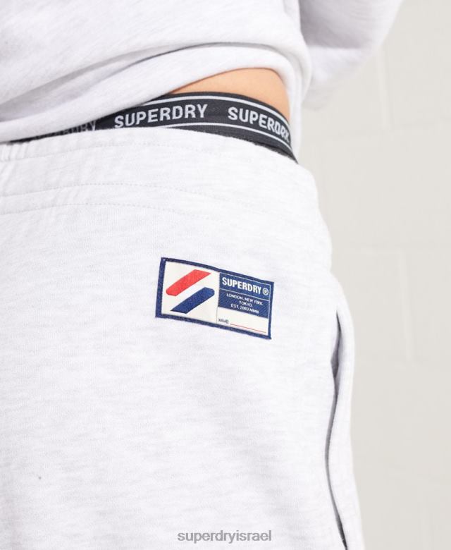 il Superdry נשים ג'וגרים חיוניים בקוד כותנה אורגנית אפור בהיר 4LX2Z6682 הַלבָּשָׁה