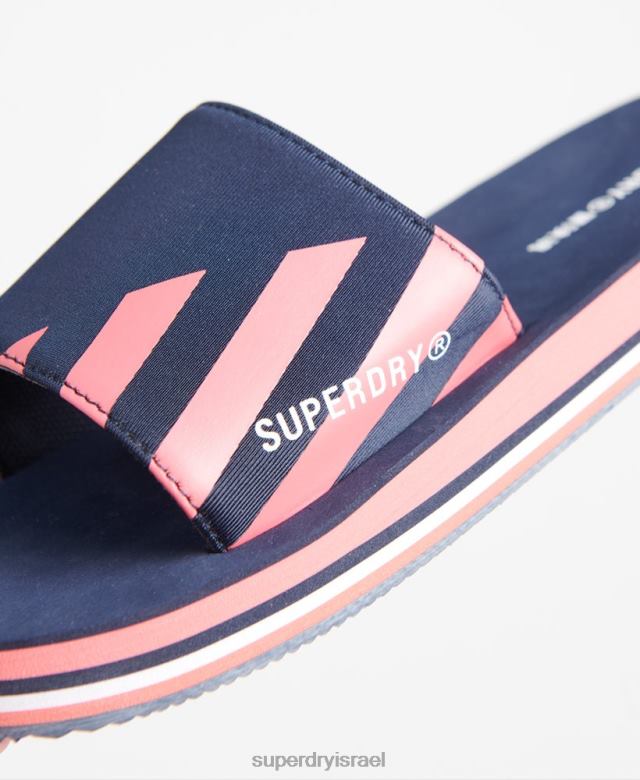 il Superdry נשים סליידרים ספורטיביים לשחות חיל הים 4LX2Z6721 נעליים