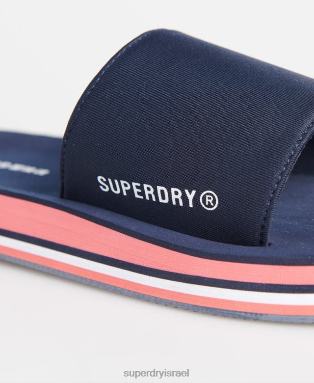 il Superdry נשים סליידרים ספורטיביים לשחות חיל הים 4LX2Z6721 נעליים