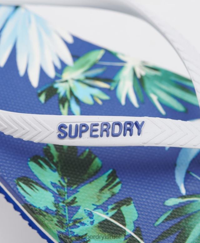 il Superdry נשים כפכפי וינטג' קלאסיים כְּחוֹל 4LX2Z6770 נעליים