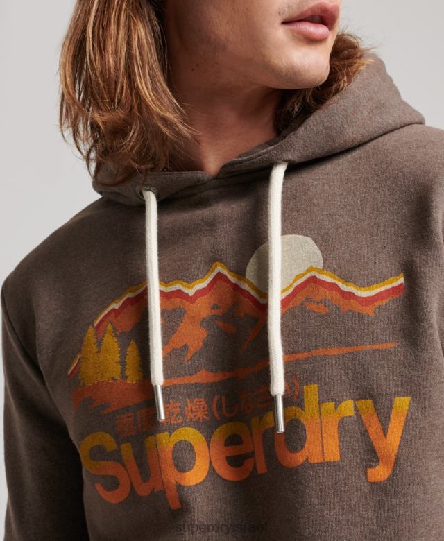 il Superdry גברים קפוצ'ון נהדר בחוץ חום 4LX2Z688 הַלבָּשָׁה