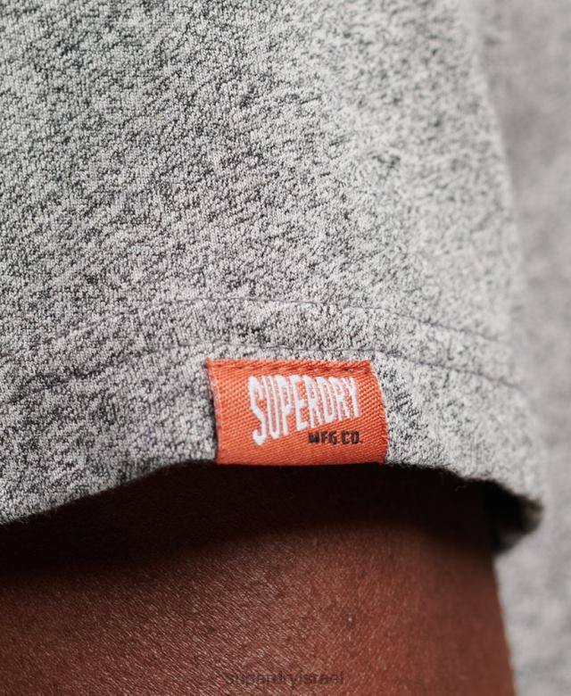 il Superdry גברים חולצת טריקו מובלטת לחנות לוגו וינטג' אפור בהיר 4LX2Z74 הַלבָּשָׁה