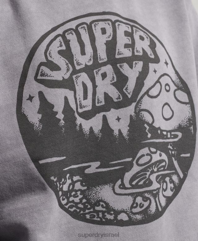 il Superdry גברים סווטשירט של צוות וינטג' לתוך היער אפור כהה 4LX2Z752 הַלבָּשָׁה