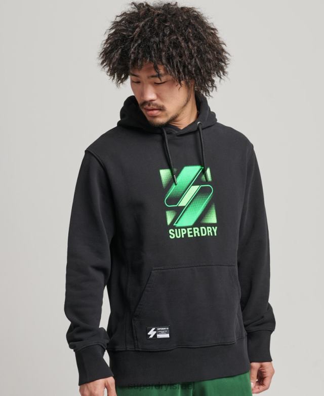 il Superdry גברים קפוצ'ון רופף בגווני קוד שָׁחוֹר 4LX2Z800 הַלבָּשָׁה