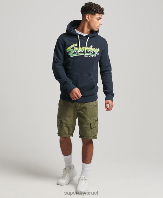 il Superdry גברים קפוצ'ון וינטג' של מעצבים ויצרנים חיל הים 4LX2Z813 הַלבָּשָׁה