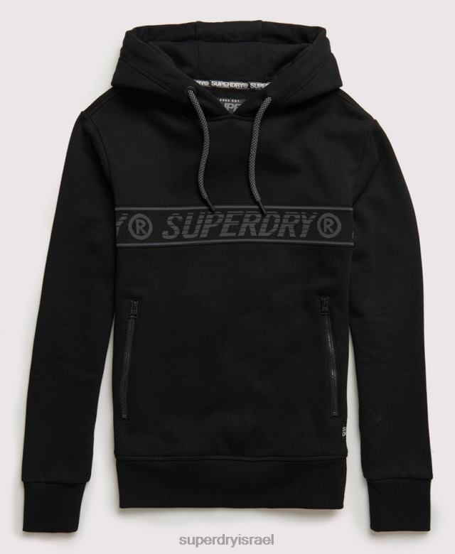 il Superdry גברים קפוצ'ון טייפ אוניברסלי שָׁחוֹר 4LX2Z903 הַלבָּשָׁה