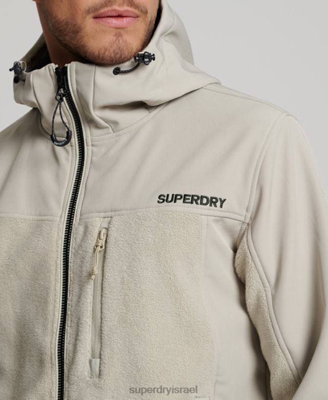 il Superdry גברים מעיל טרקר היברידי אפור 4LX2Z939 הַלבָּשָׁה