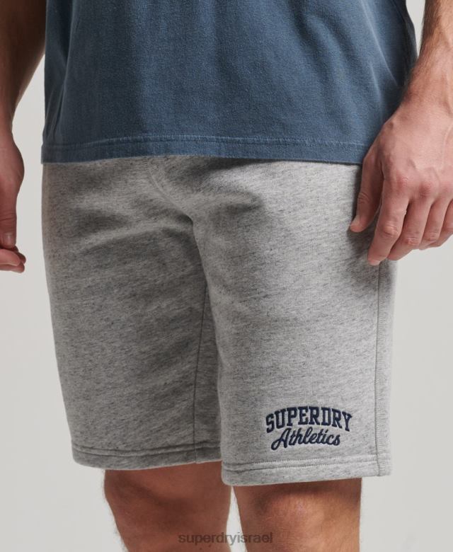 il Superdry גברים מכנסי ספורט וינטג' לספורט אפור 4LX2Z94 הַלבָּשָׁה