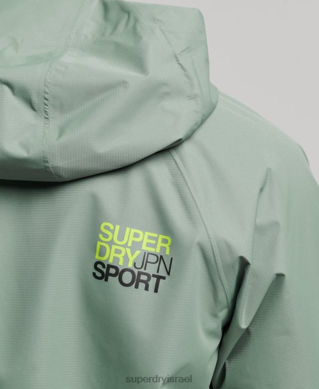 il Superdry גברים מעיל חסין מים ירוק 4LX2Z961 הַלבָּשָׁה