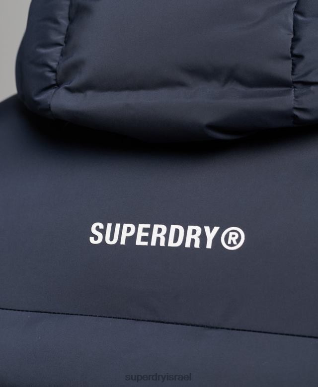 il Superdry גברים ז'קט מרופד באטימה בחום חיל הים 4LX2Z968 הַלבָּשָׁה