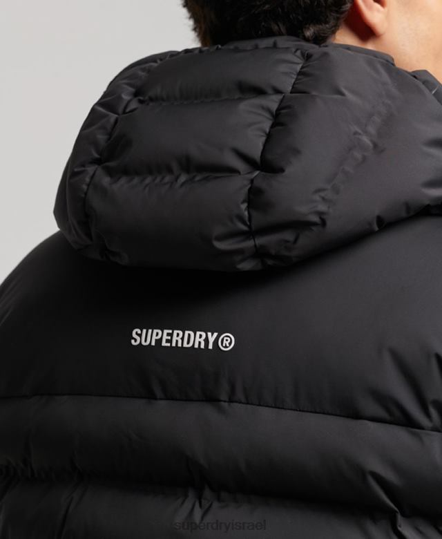 il Superdry גברים ז'קט מרופד באטימה בחום שָׁחוֹר 4LX2Z979 הַלבָּשָׁה