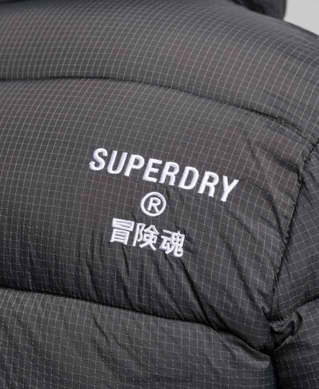 il Superdry גברים ז'קט ספורטיבי ללא קפוצ'ון שָׁחוֹר 4LX2Z997 הַלבָּשָׁה