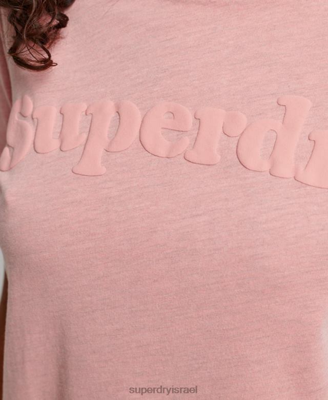 il Superdry נשים חולצת טי של לוגו קלאסית של קופר משנות ה-70 וָרוֹד 4LX2Z2307 הַלבָּשָׁה