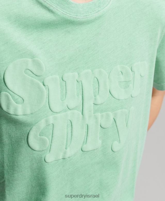 il Superdry נשים חולצת טי של לוגו קלאסית של קופר משנות ה-70 ירוק 4LX2Z2727 הַלבָּשָׁה