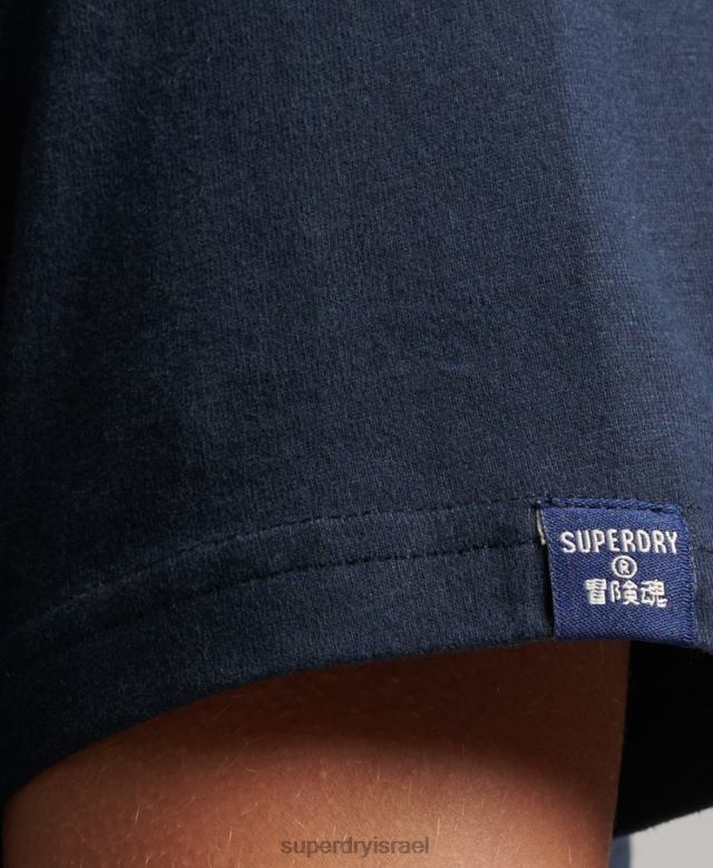 il Superdry נשים חולצת טי של לוגו קלאסית של קופר משנות ה-70 חיל הים 4LX2Z2734 הַלבָּשָׁה