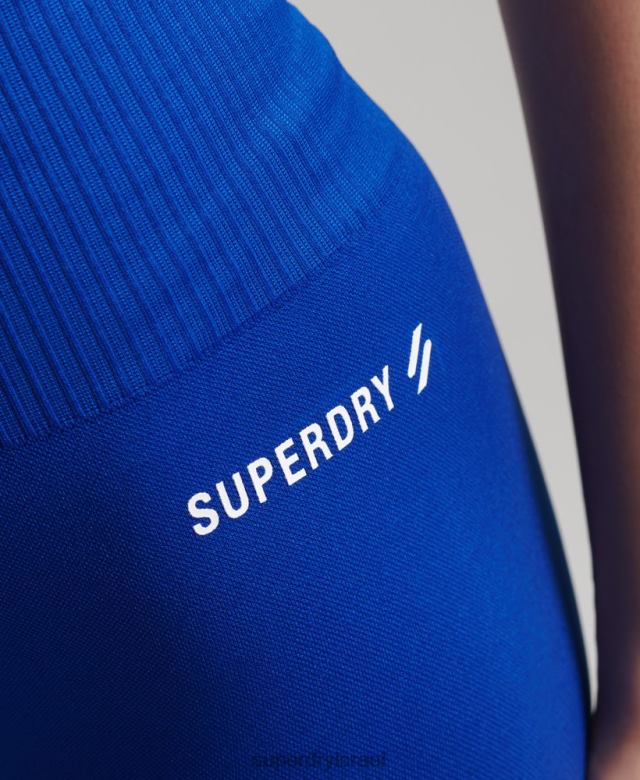 il Superdry נשים הרכבת חותלות צמודות ללא תפרים 7/8 כְּחוֹל 4LX2Z6320 הַלבָּשָׁה